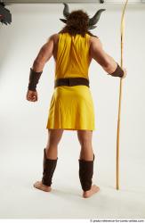 Man Adult Athletic White Fighting with spear Standing poses Casual